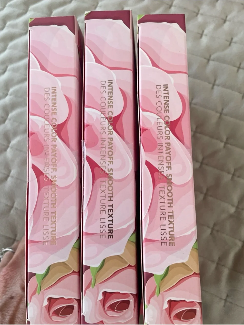 Lot of 3 Complete Lip Kit — Rose, nude and mood lipstick, gloss & liner